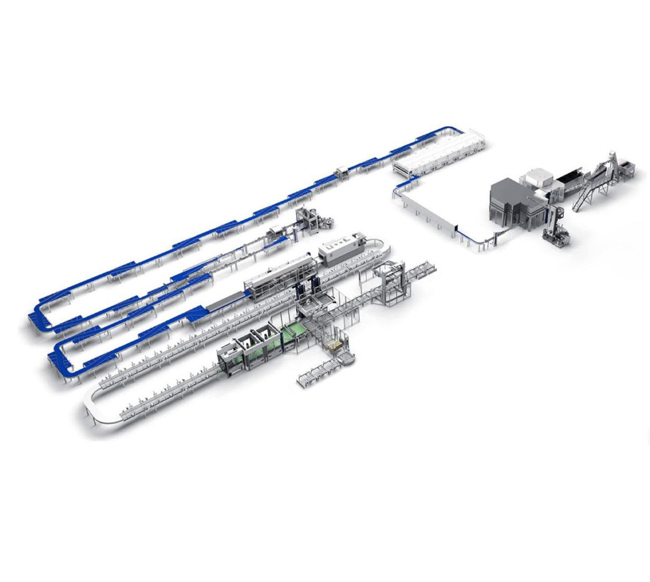 Blowing system complete line supporting scheme