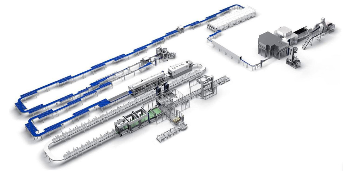 Blowing system complete line supporting scheme