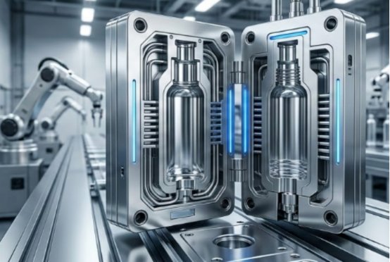 Precision steel bottle blowing mold for cosmetics