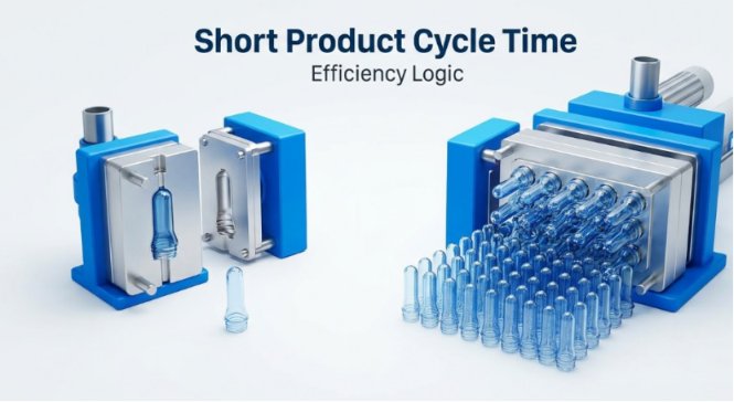 Single-cavity vs. multi-cavity production efficiency comparison.