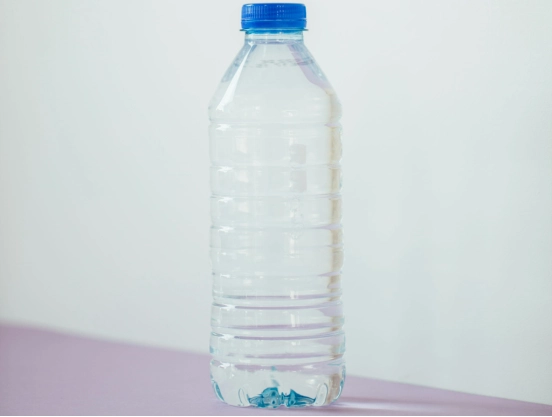 clear-ribbed-bottle-blue-cap
